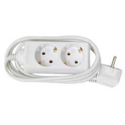 Удлинитель 2гнезда  1.5м с заземлением ПВС 2200Вт 3x0.75мм² Эра (20)