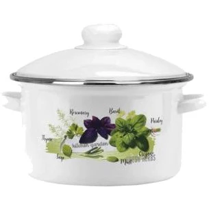 Кастрюля эмалированная 3л "Базилик" 01-Б1612/4 