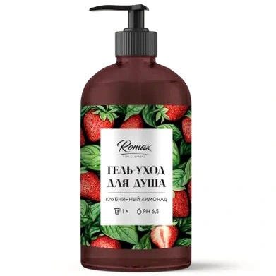 Гель-уход для душа Клубничный лимонад1литр 901901/8