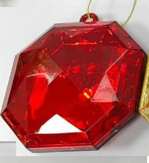 Ёлочное украшение "DIAMOND - Elegant" 8,7*3,7*10 см, Красный