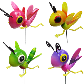 Фигура на спице "Кузнечик" 10*11*60 см, микс