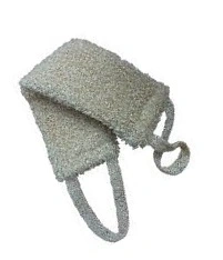 Мочалка для тела полипропиленовая с поролоном средней жесткости «TERRY», цвет бежевый, 43*11см 