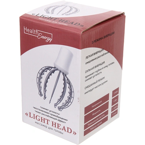 Массажер для головы Light head (вибрационный), 2 батарейки ААА_5