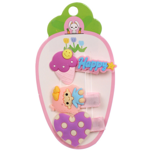 Зажимы для волос детские 3шт в наборе "БАМБИ БУМ", Лавандовое Чудо, 12*6,5см