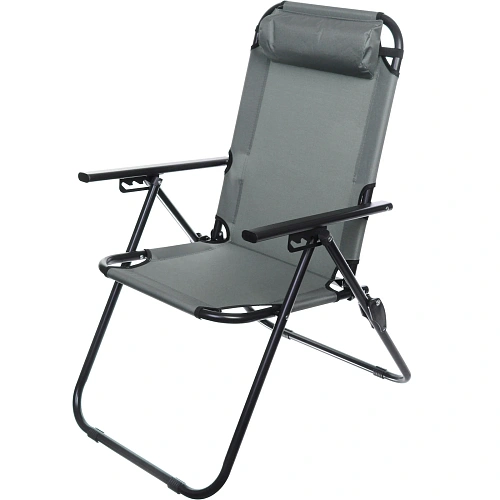 Кресло складное с подлокотниками TFS1608, 546895 см, 3 положения, серый_3