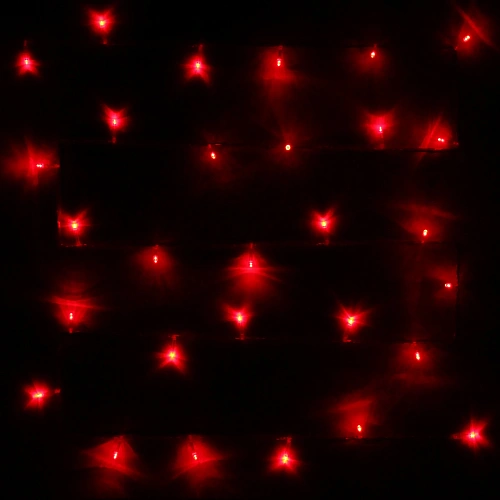 Гирлянда для дома  5,5м 50 ламп LED прозрачпров Красный_16