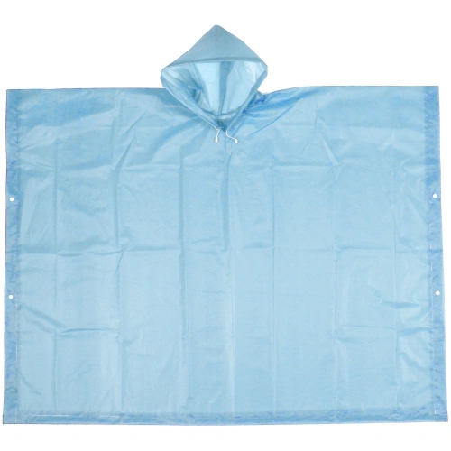 Дождевик-пончо "Ультим" с капюшоном, на кнопках 120 Мкрн 95см голубой ДоброСад