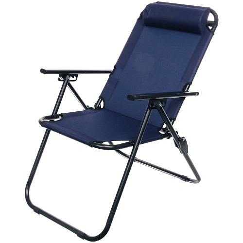 Кресло складное с подлокотниками TFS1608, 546895 см, 3 положения, темно-синий_5