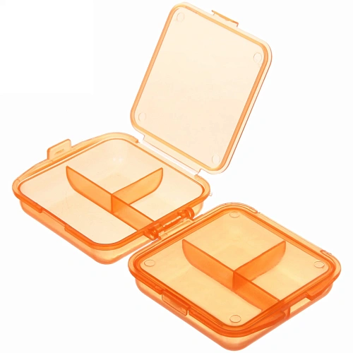 Контейнер для таблеток  3 ячейки 6х6х3см_5