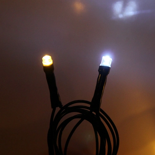 Гирлянда для улицы Мерцание 11м 120 ламп LED чёрный провод, Теплый белый, белое мерцание (возможность соединения)_8