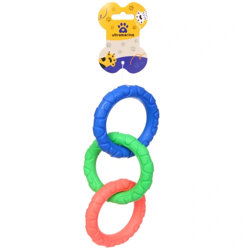 Игрушка для собаки три кольца "Мой Бро", цвет как на фото, d - 21см/150гр (лейбл)
