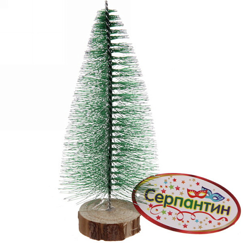 Ёлка декоративная "Сказочное сияние" 15 см, Зеленый