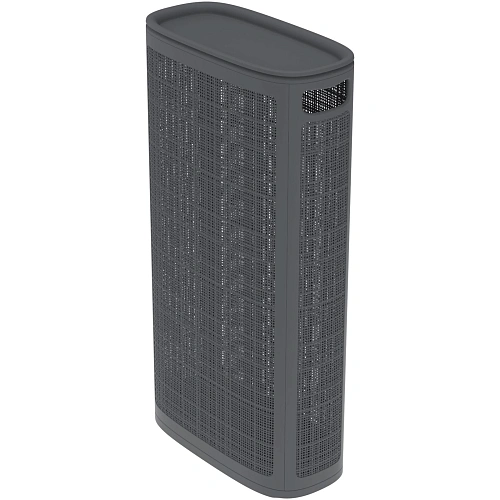 Корзина для белья Лён 60л плетёная 43×20×80см графит