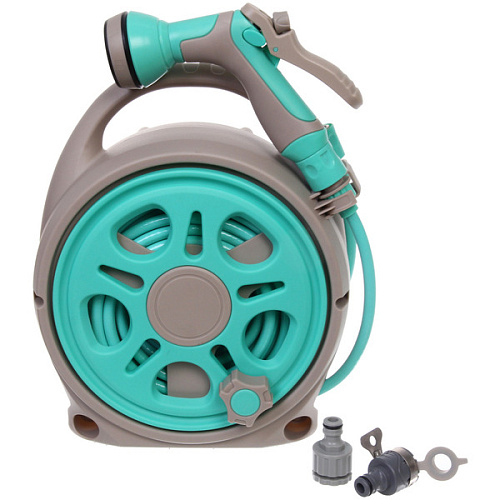 Катушка со шлангом и адаптерами 20м. мятная HQ12