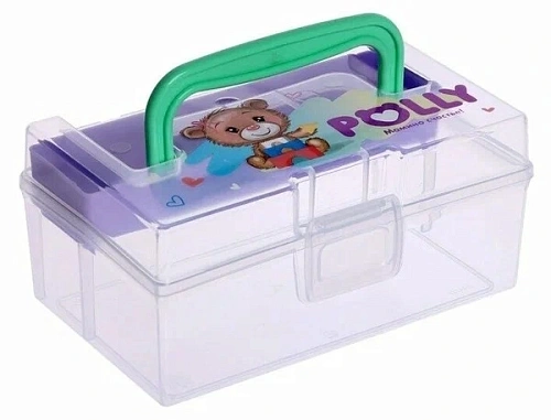Аптечка детская "POLLY", прозрачная, 17*15*8см / 0.8л