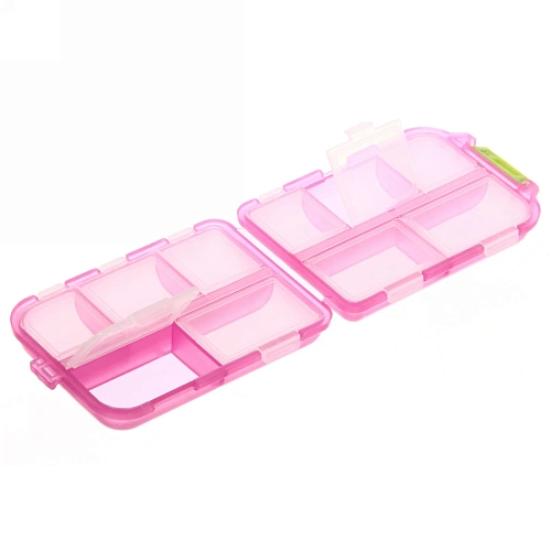 Контейнер для таблеток  10 ячеек 9,5х5х3см_5