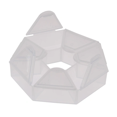 Контейнер для мелочей "ЭКСПЕРТХАУС", прозрачный, 9.1*9.1*2.1см