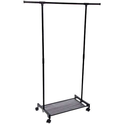 Вешалка гардеробная напольная на колесах "ПЕРФЕКТХАУС", цвет черный, нагрузка до 15 кг, 98*35*135см