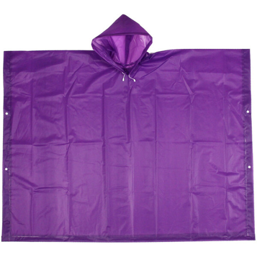Дождевик-пончо "Ультим" с капюшоном, на кнопках 120 Мкрн 95см фиолетовый ДоброСад