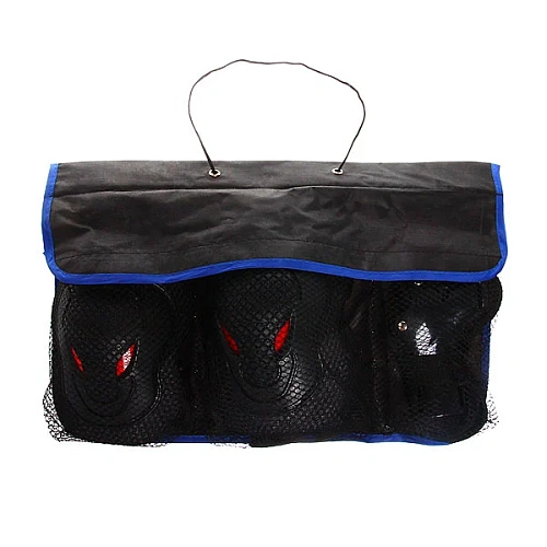 Защита комплект универсальный KL-228 (колени,локоть,кисть) цвчерный в сумке_3