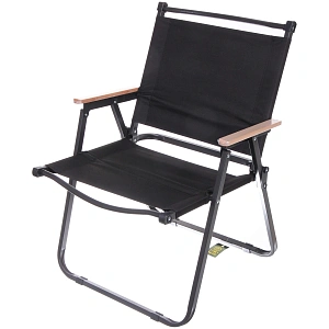 Кресло складное с подлокотниками до 100 кг SJ-0032, 55*53*78 см, цвет: чёрный, ТуристМастер