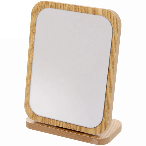 Зеркало настольное в деревянной оправе "High Tech" прямоугольник, 12,5*17см