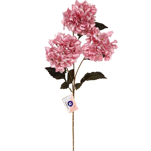 Искусственные цветы FLOWERS GLAMOUR 70см Гортензии 3 цветка розовые_2