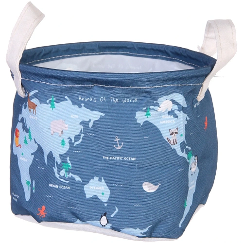 Корзинка для хранения с ручками Карта мира, 2015см (лейбл Селфи)_3