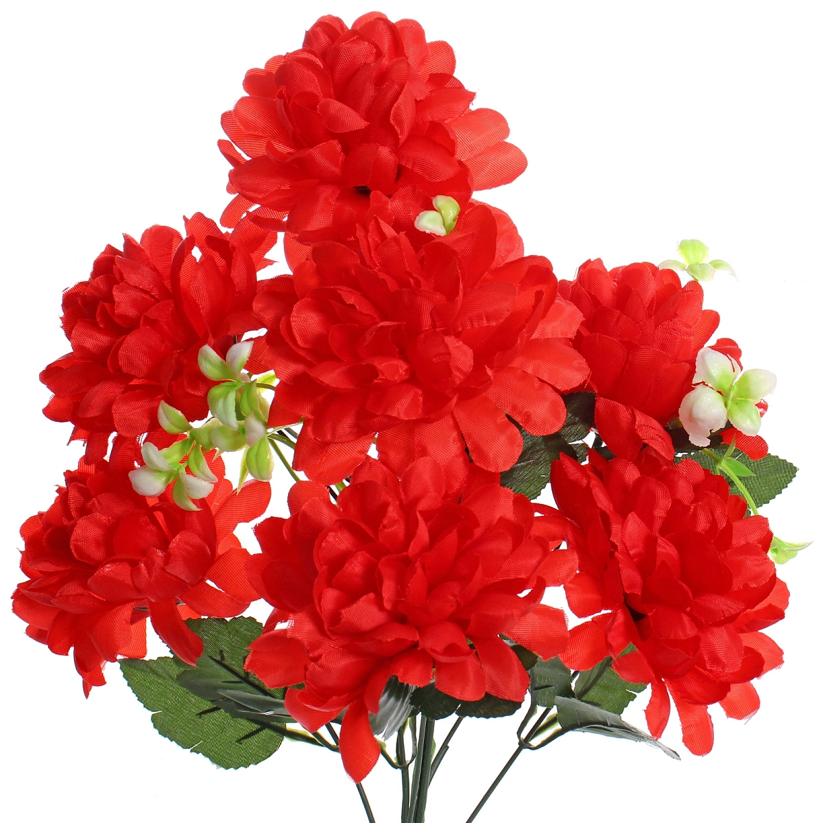 Искусственные цветы "Цветочная мелодия" Хризантемы 49см 7 цветков красные