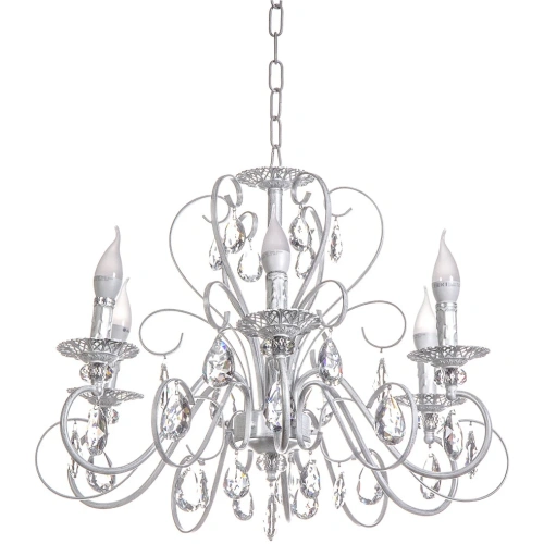 Люстра подвесная в стиле барокко "Arte" 6*40Вт Е14 29-P8525/WH белый мрамор