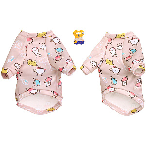 Кофта - толстовка для мелких пород собак "BRO Style", принт птички, р 2XL 