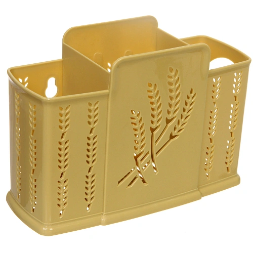 Подставка для столовых приборов пластиковая Колосок 19137см 3секции_7