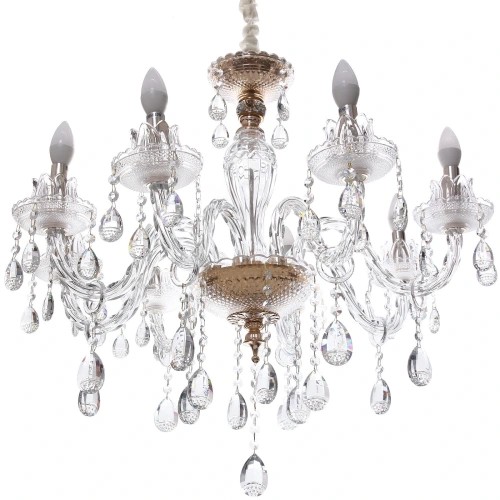 Люстра подвесная в стиле барокко "Buon gusto" 5*40Вт 60*55см 25-S9040 с стеклянными основаниями