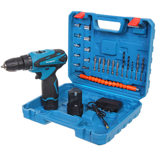 Дрель-шуруповерт аккумуляторная Mengtai (12В, 1,5Ач Li-ion аккум. 2шт, ЗУ) MGT-9