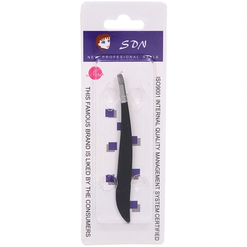 Пинцет для бровей на блистере Bon Kapriz, скошеный, цвет серебро, 948,51,2мм_2