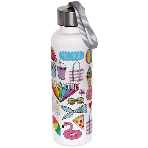 Бутылка питьевая пластиковая 600мл Летний микс, микс цветов_13