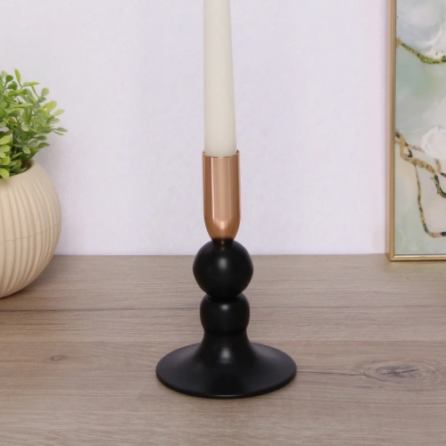 Подсвечник "FARY TALE" 9*16 см, Черный/золото