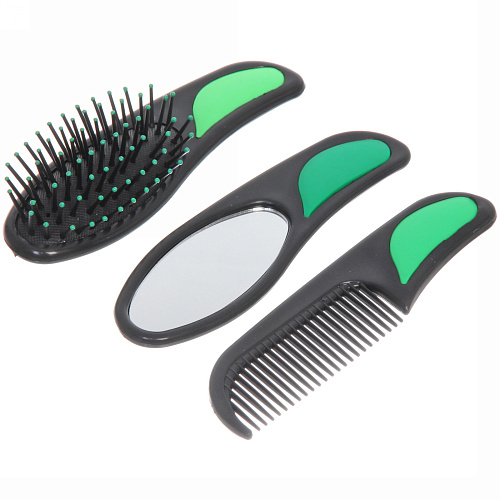 Расчески в наборе 3шт Мини, цвет черный, упаковка пакет_13