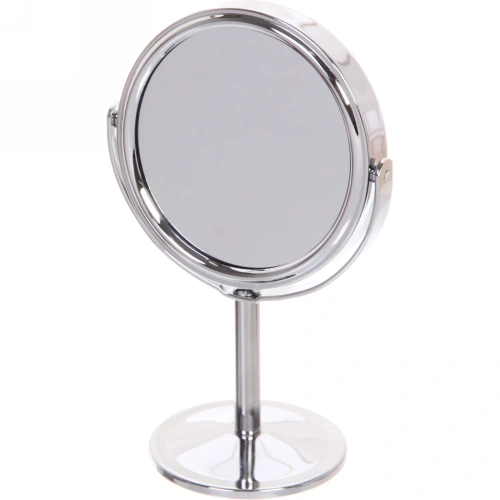 Зеркало настольное на ножке "Beauty", двухстороннее с увелич., круг, 14см, d-8см