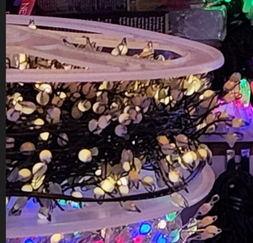 Гирлянда для дома НИТЬ "Мишура-Капля" 20 м 500 ламп LED, зеленый провод, пост.свечение, IP-20, 220v,  Теплый белый