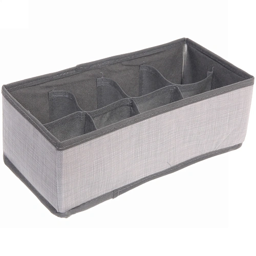 Кофр - органайзер для хранения вещей "ЭФОЛТ", цвет пыльно - серый, 8 отделений, 29*14*10см
