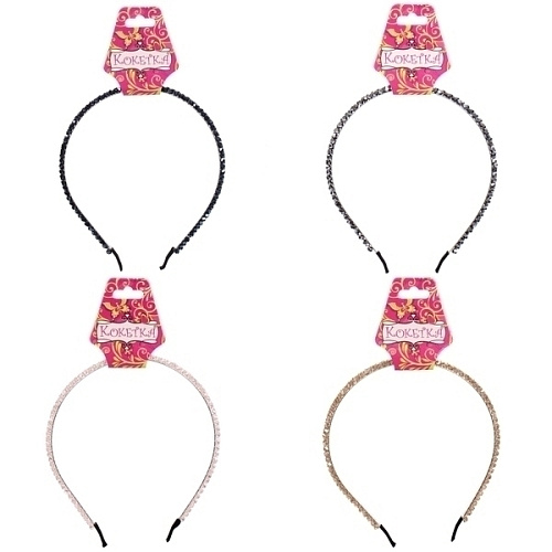 Ободок для волос КОЛЛИНА, микс 4 цвета, 0,5см (блистер Кокетка в минивложении)_11