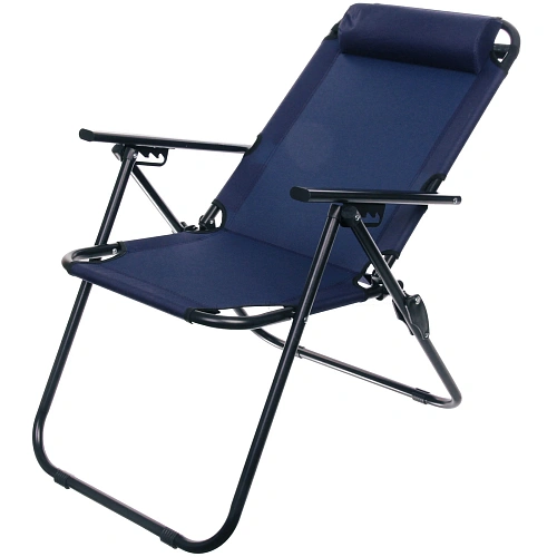 Кресло складное с подлокотниками TFS1608, 546895 см, 3 положения, темно-синий_6
