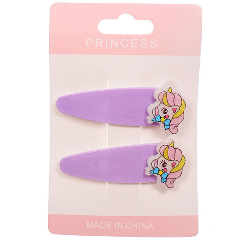 Зажимы для волос детские 2шт "ЗЕФИР", единорожки, 5.5*1.8см