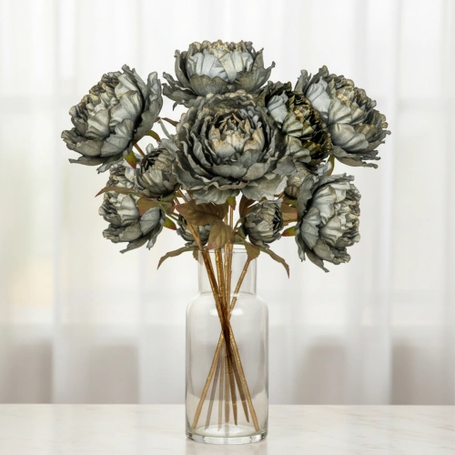 Букет Пионов 7шт "FLOWERS GLAMOUR" 60см зеленые