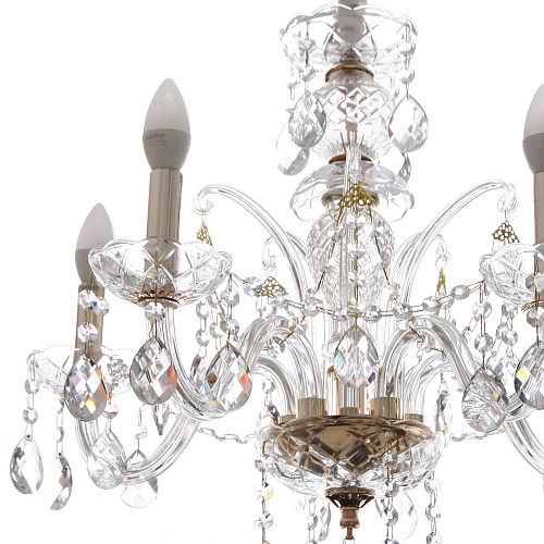 Люстра подвесная в стиле барокко Bottega 540Вт 25-S9014 со стеклянными основаниями_6