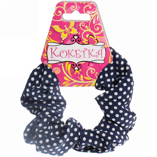 Резинка для волос Collection School, принт горошек, микс 6 цветов, d-9см_5