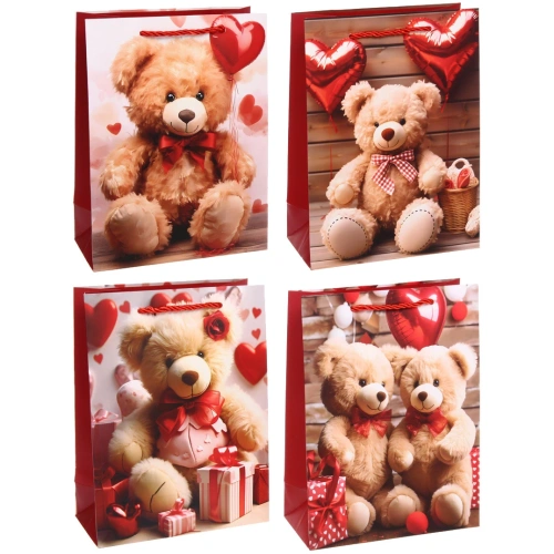 Пакет подарочный "Любимый мишка" 18*24*8.5 см