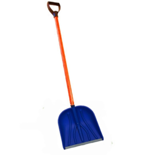 Лопата снеговая "Купец-2" 410*460 мм,пластик., цветная с стеклокомп.черенком и V-ручкой, d=32 