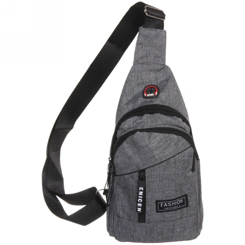 Сумка - мессенджер  "Element - hit", цвет серый, два отделения, 30*17*5см